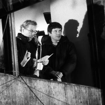 Václav Havel a Václav Malý v listopadu 1989