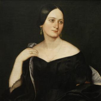 Josef Hellich: portrét Boženy Němcové, 1845