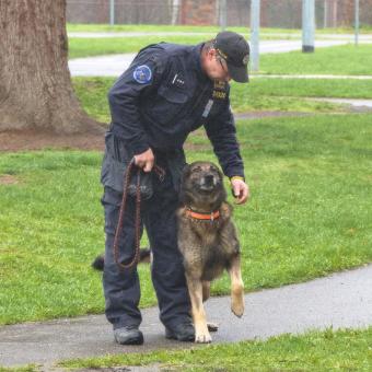 Policejní psovod a jeho pes