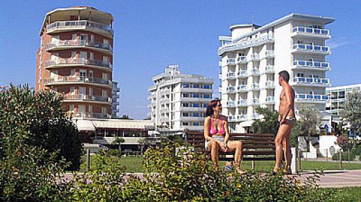 Hotely v Bibione bývají v srpnu