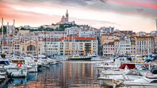 Přístav v Marseille, Francie