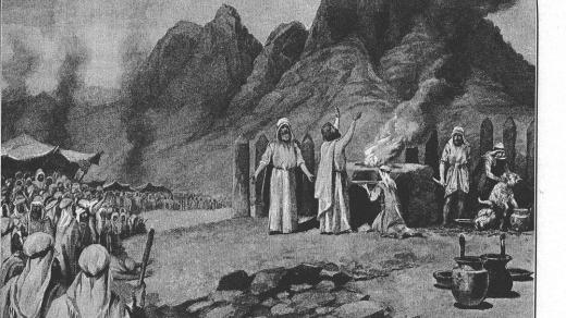 Mojžíš na Davisově rytině  