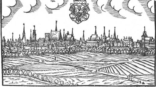 Olomouc. Veduta z roku 1593 od Jana Willenberga.