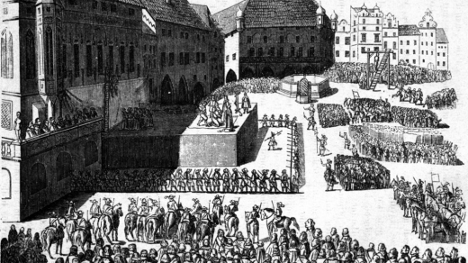 Staroměstská exekuce 1621 (dle starodávného dřevorytu)