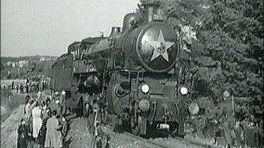 "Vlak svobody" na archivním snímku z roku 1951