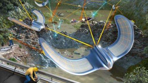 Hejno robotických ptáků 