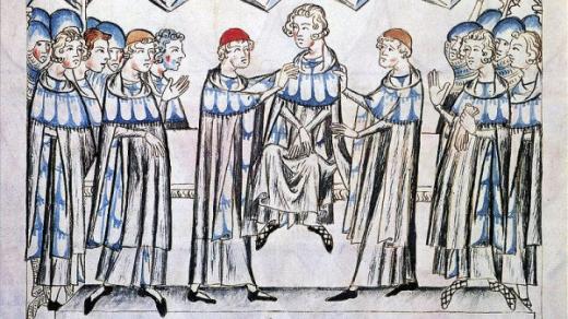 Jindřichovo zvolení římským králem (Codex Balduini Trevirensis)