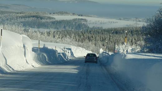 Zimní cesty v Krušných horách v okolí Výsluní - Rusová