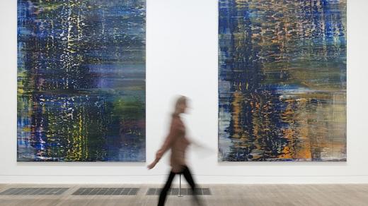 Gerhard Richter: Les (3) a Les (4), oleje na plátnech, 1990 