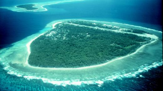 Korálové ostrovy v Tichém oceánu