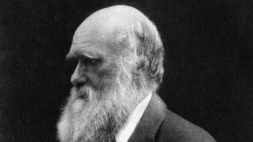 Charles Darwin na snímku z roku 1868