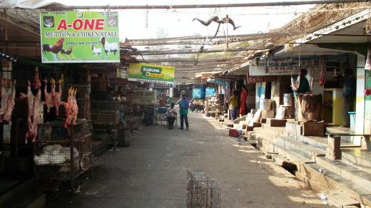 Masný trh v jihoindickém státě Tamilnád