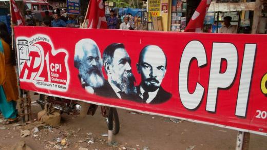 Marx, Engels a Lenin jsou v Kérale velmi populární