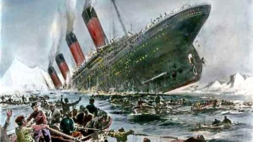 Potápějící se Titanic na kresbě očitého svědka Willyho Stöwera