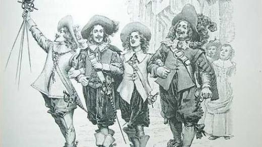 Dumasovi slavní mušketýři, ilustrace Maurice Leloir