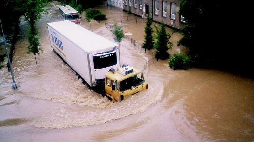 Povodně v bohumínské městské části Vrbice v roce 1997