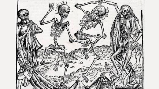 Tanec smrti (1493) inspirovaný morovou epidemií