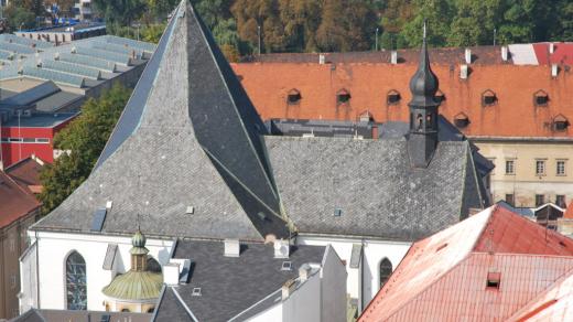 Stanová střecha kostela Neposkvrněného početí Panny Marie v Olomouci
