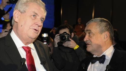 Prezidentští kandidáti Miloš Zeman a Karel Schwarzenberg se utkali v prvním televizním duelu