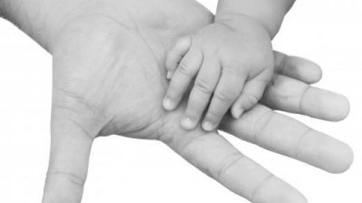 Ruce, dítě, dospělí, láska, rodič