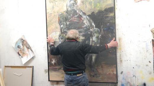 Hlavním motivem obrazů Františka Mertla je člověk
