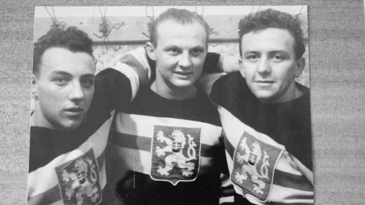 Členové čs. hokejové reprezentace na počátku 50 let