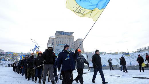 Demostrace v Kyjevě, náměstí Nezávislosti