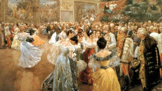 Dvorský ples ve Vídni od Wilhelma Gauseho (1900)