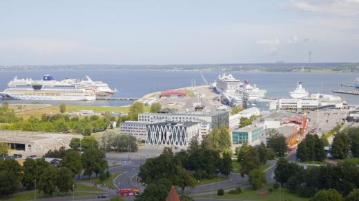 Tallinn: Pohled na město a přístav