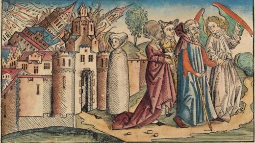 Sodoma a Gomora (ilustrace z roku 1493)