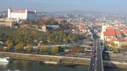 Bratislava shora, hlavní město Slovenska