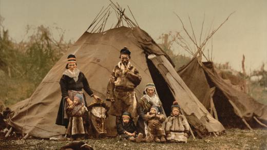 Sámská rodina v Norsku okolo roku 1900, LC-DIG-ppmsc-06257