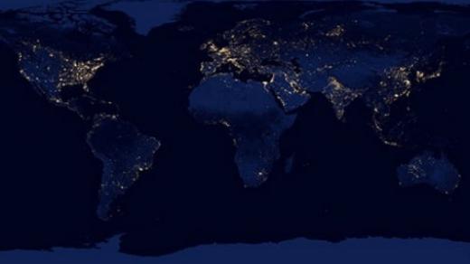 Mapa světelného znečištění podle NASA