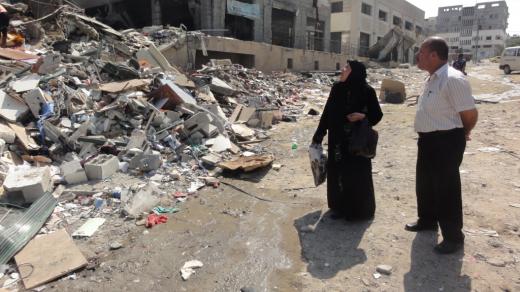 Palestina. Po konfliktu Izraele s Hamásem zůstaly v Pásmu Gazy desítky tisíc poškozených nebo zničených budov