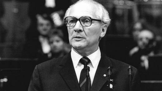 Vůdce východoněmeckých komunistů Erich Honecker v říjnu 1987