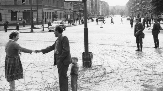Rozdělená berlínská rodina na konci srpna 1961