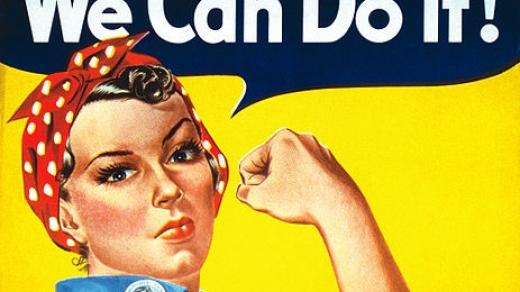 Plakát We Can Do It!, který nakreslil J. H. Miller na podporu výroby v USA během II. světové války, se stal univerzálním symbolem hnutí za ženská práva 