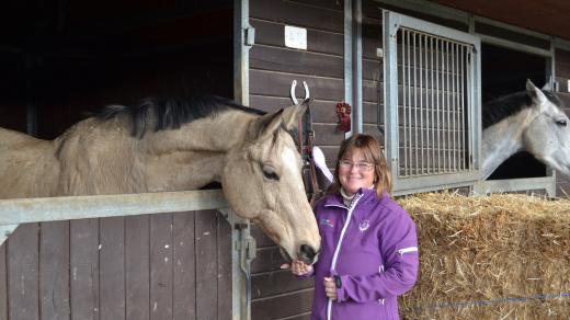 Olga Šebková s jedním z koňů