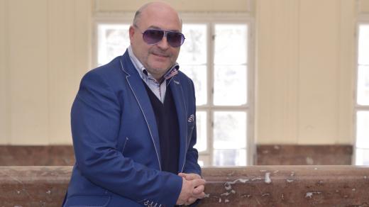 Michal David v karlínské budově Českého rozhlasu