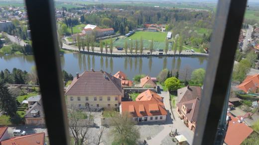 Výhled z věže kostela sv. Petra a Pavla