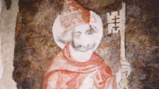 Nástěnná malba sv. Petr, mistr Theodorik