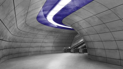 Návrh trasy D pražského metra studentů Atelieru Rothbauer