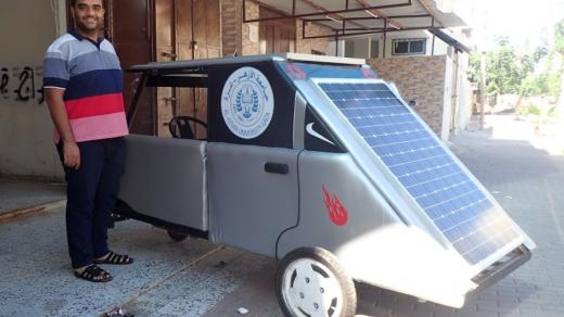 Džamál Míkátí z Gazy a jeho ročníková studentská práce - solární automobil