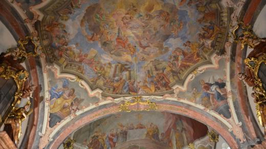 Strop kostela Narození Páně