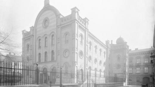 Velká synagoga v Brně na historické fotografii