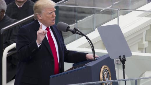 Donald Trump při svém inauguračním projevu