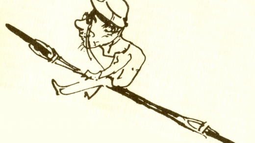 Henri de Toulouse-Lautrec: Vlastní karikatura (cca 1882)