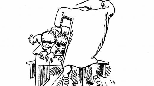 Karikatura výuky Wilhelma Busche