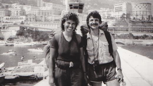 Milan Richter s partnerkou v Monte Carlu v roce 1989