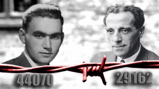Rudolf Vrba a Alfréd Wetzler (čísla, která jim byla vytetována v KT Auschwitz)